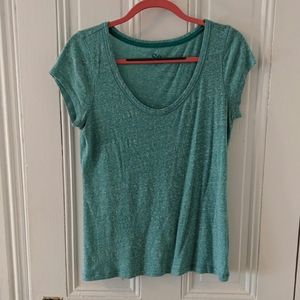 So (Kohl's) Teal scoop neck tee
